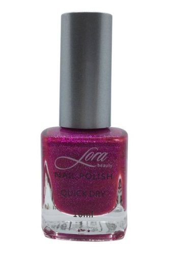 Csillogós-pink Lora Beauty körömlakk (16 ml)