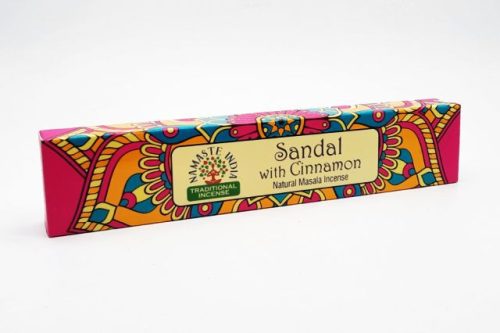 Szantál és fahéj füstölő, Namaste India (15g)