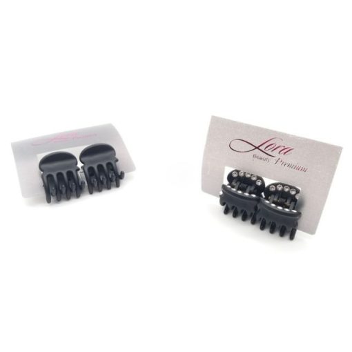 Karmos csat pár fekete köves (2 cm)