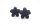 Fekete virágos karmos csat csomag (3cm, 2db)