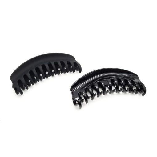 Íves karmos csat, fekete (14cm)
