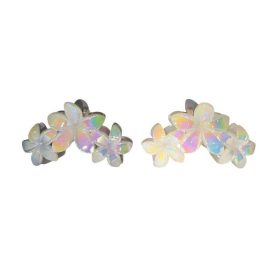 Selyemfényű virágos karmos csat (11cm)