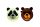 Maci-panda karmos csat (5cm)