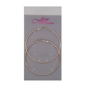 Nagy karika fülbevaló, rosegold színben (7 cm)