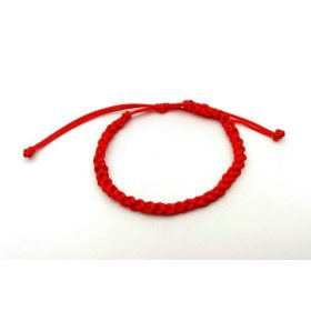 Karkötő piros fonott, cérnából