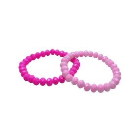 Rózsaszín-pink kristályos karkötő