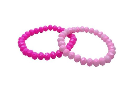 Rózsaszín-pink kristályos karkötő