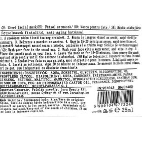 Red Ginseng &Retinol fátyolmaszk (25ml)