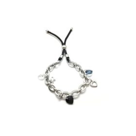 Lógó díszes karkötő, színes Swarovski kristállyal 